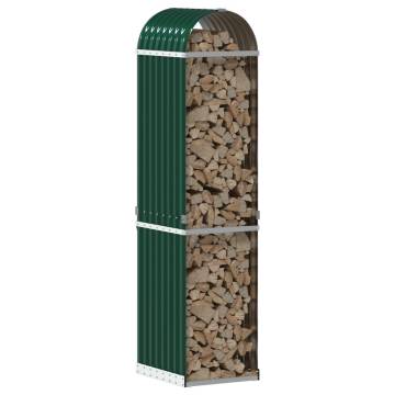 Log Holder Green 40x45x170 cm | Durable Galvanised Steel