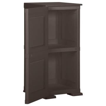 Plastic Cabinet 40x43x85.5 cm - Brown Wood Design Storage