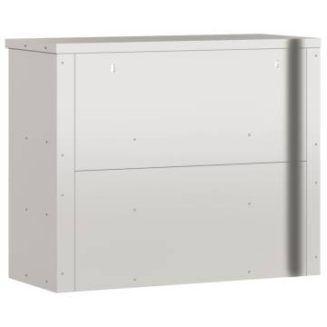 Stainless Steel Kitchen Wall Cabinet with Shelves | HipoMarket