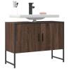 Bathroom Sink Cabinet Brown Oak 80x33x60 cm Engineered Wood Colour brown oak Quantity in Package 1 Length 80 cm 