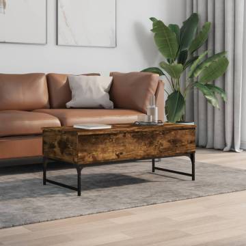 Elegant Coffee Table in Smoked Oak - 100x50x40 cm