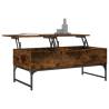 Elegant Coffee Table in Smoked Oak - 100x50x40 cm