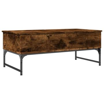 Elegant Coffee Table in Smoked Oak - 100x50x40 cm