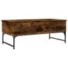 Elegant Coffee Table in Smoked Oak - 100x50x40 cm