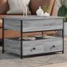 Elegant Grey Sonoma Coffee Table - Engineered Wood & Metal