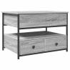 Elegant Grey Sonoma Coffee Table - Engineered Wood & Metal