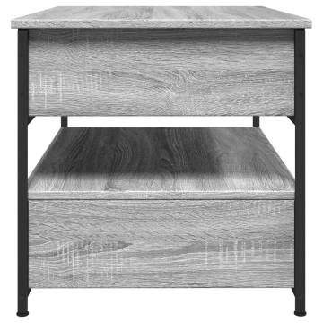 Elegant Grey Sonoma Coffee Table - Engineered Wood & Metal