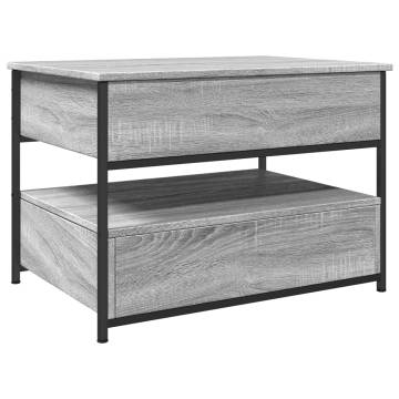 Elegant Grey Sonoma Coffee Table - Engineered Wood & Metal