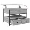 Elegant Grey Sonoma Coffee Table - Engineered Wood & Metal