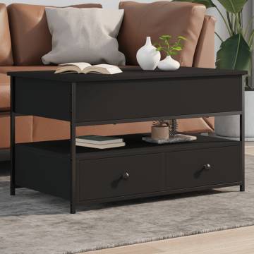 Elegant Black Coffee Table - 85x50x50 cm | Hipomarket UK