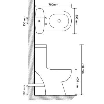 Stylish Black Toilet with Cistern | Modern Design | HipoMarket