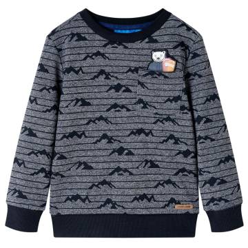 Kids' Sweatshirt Navy Melange - Comfortable & Stylish 128