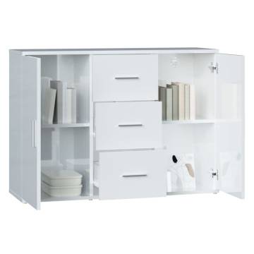 High Gloss White Sideboard - Stylish Storage Solution | HipoMarket