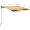 Manual Retractable Awning 3x2.5m - Yellow & White | HipoMarket