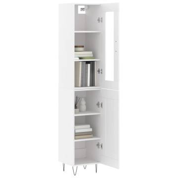 Stylish Highboard White 34.5x34x180 cm - Durable & Elegant