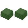 Fall Protection Rubber Tiles - 12 pcs Green 50x50x3 cm