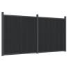 Grey WPC Fence Panel 353x186 cm - Durable & Easy to Install