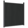 Grey WPC Fence Panel 353x186 cm - Durable & Easy to Install