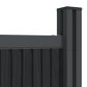 Grey WPC Fence Panel 353x186 cm - Durable & Easy to Install