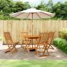 5 Piece Garden Dining Set Solid Wood Acacia Model with armrest Shape round Number of 5 