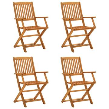 5 Piece Garden Dining Set - Solid Wood Acacia | HipoMarket