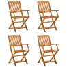 5 Piece Garden Dining Set - Solid Wood Acacia | HipoMarket