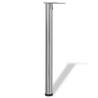 Height Adjustable Table Legs - Brushed Nickel 710 mm