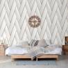 Geometric White and Gold Wallpaper - DUTCH WALLCOVERINGS