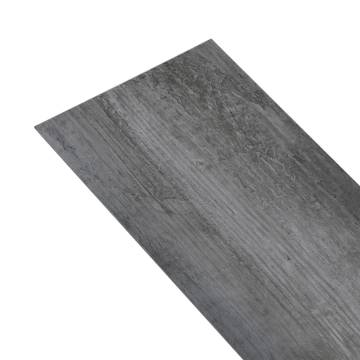 Non Self-adhesive PVC Flooring Planks - Shiny Grey 5.26 m²