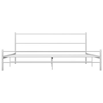 White Metal Bed Frame 160x200 cm | Hipomarket UK