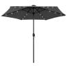 Parasol with LED Lights and Aluminium Pole 270 cm Anthracite Colour anthracite Quantity in Package 1 