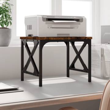 Printer Stand Smoked Oak - Organize Your Workspace | HipoMarket