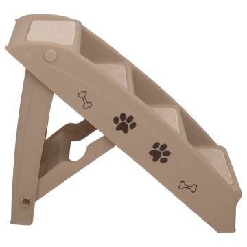 Folding Dog Stairs Brown - Easy Access for Small & Large Pets