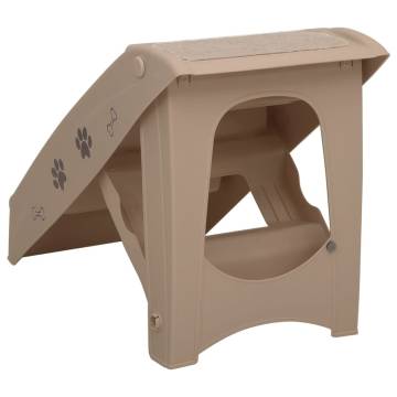 Folding Dog Stairs Brown - Easy Access for Small & Large Pets