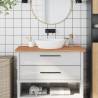 Solid Wood Beech Bathroom Countertop 100x60cm - Hipomarket