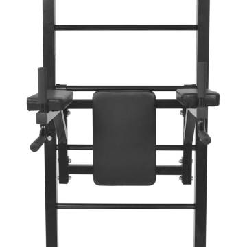 Wall-Mounted Multi-Functional Power Tower - Black Fitness Equipment