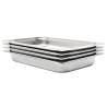 Gastronorm Containers 4 pcs GN 1/1 65 mm Stainless Steel Size 530 x 325 x 65 mm 