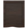 Bathroom Countertop Dark Brown Solid Oak - 40x50 cm