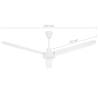 142 cm White Ceiling Fan - Efficient Air Circulation