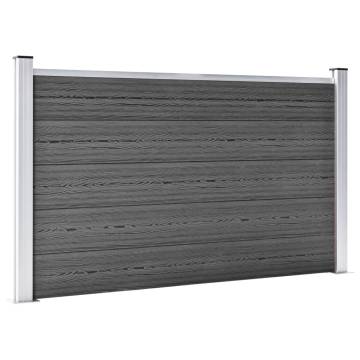 Fence Panel Set WPC 872x105 cm - Durable & Stylish Black