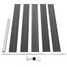 Fence Panel Set WPC 872x105 cm - Durable & Stylish Black