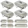 4 Piece Chafing Dish Set Stainless Steel Quantity in Package 4 