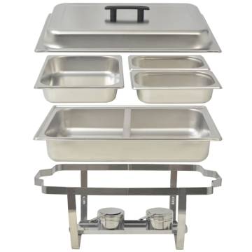 4 Piece Stainless Steel Chafing Dish Set - Ideal for Catering