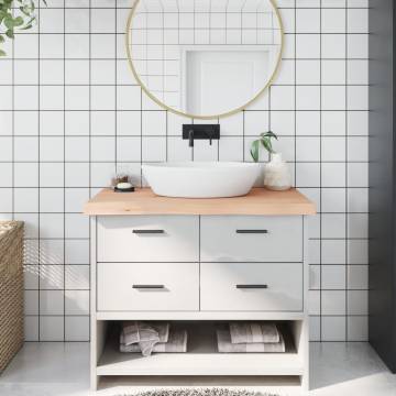 Untreated Solid Wood Bathroom Countertop 100x60 cm | HipoMarket