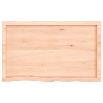 Untreated Solid Wood Bathroom Countertop 100x60 cm | HipoMarket