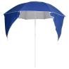 Beach Umbrella with Side Walls Blue - 215 cm | HipoMarket