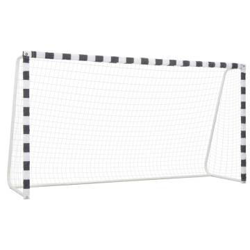 Soccer Goal 300x160 cm - Durable Metal Black & White