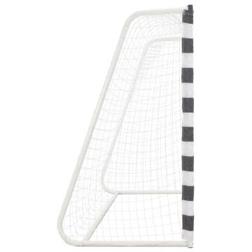 Soccer Goal 300x160 cm - Durable Metal Black & White