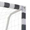 Soccer Goal 300x160 cm - Durable Metal Black & White