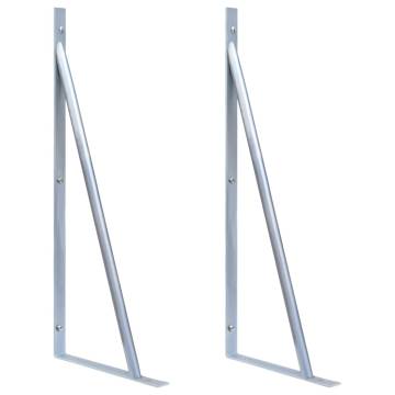 Support Brackets for Fence Post - Galvanised Steel (2 pcs)